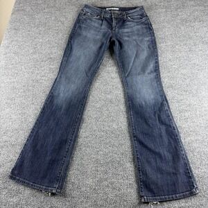 Joes Honey Jeans Womens 29 Blue Medium Wash Bootcut Stretch Distressed Denim